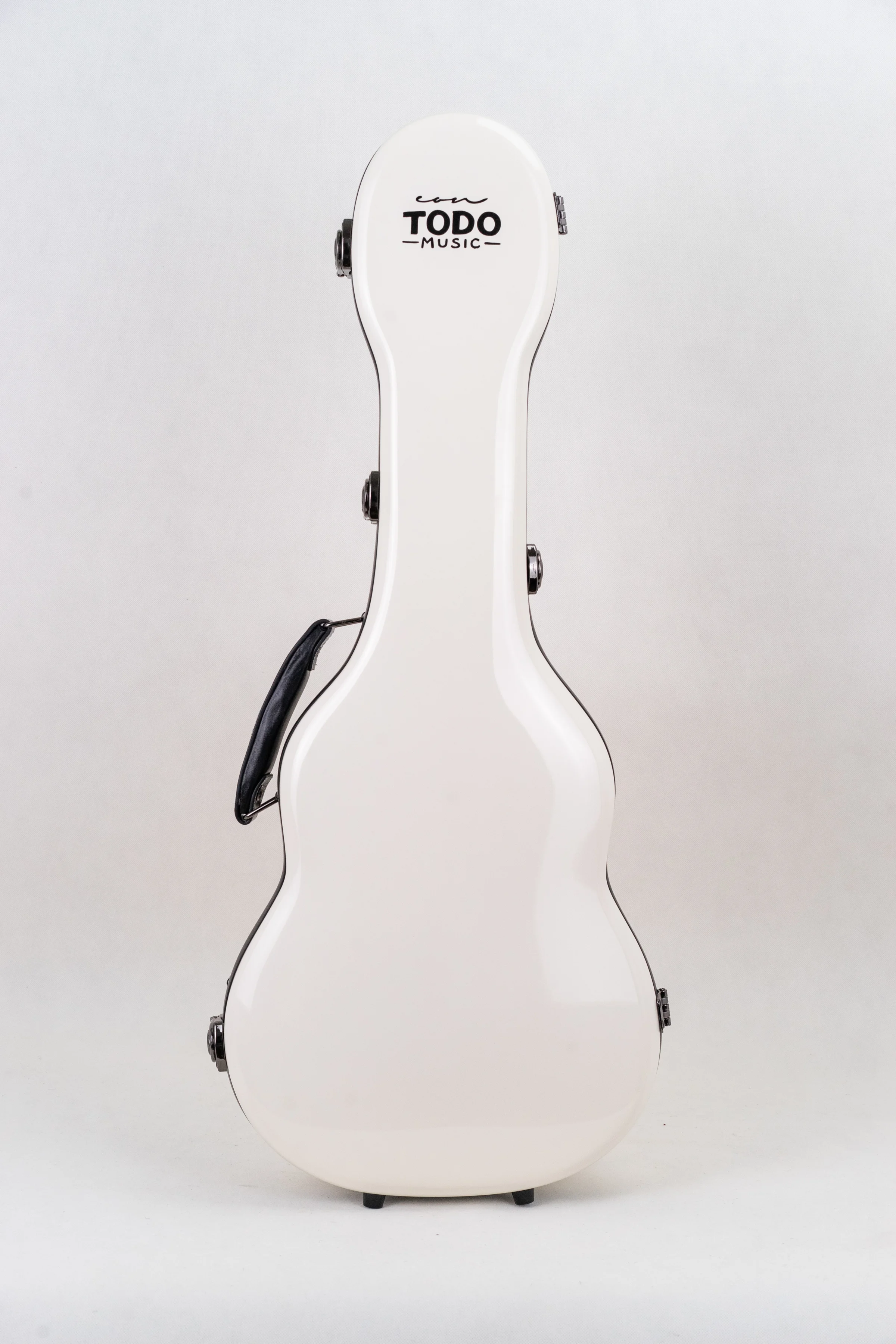 Premium Fiberglas Sopran Ukulele-Koffer  - Weiß