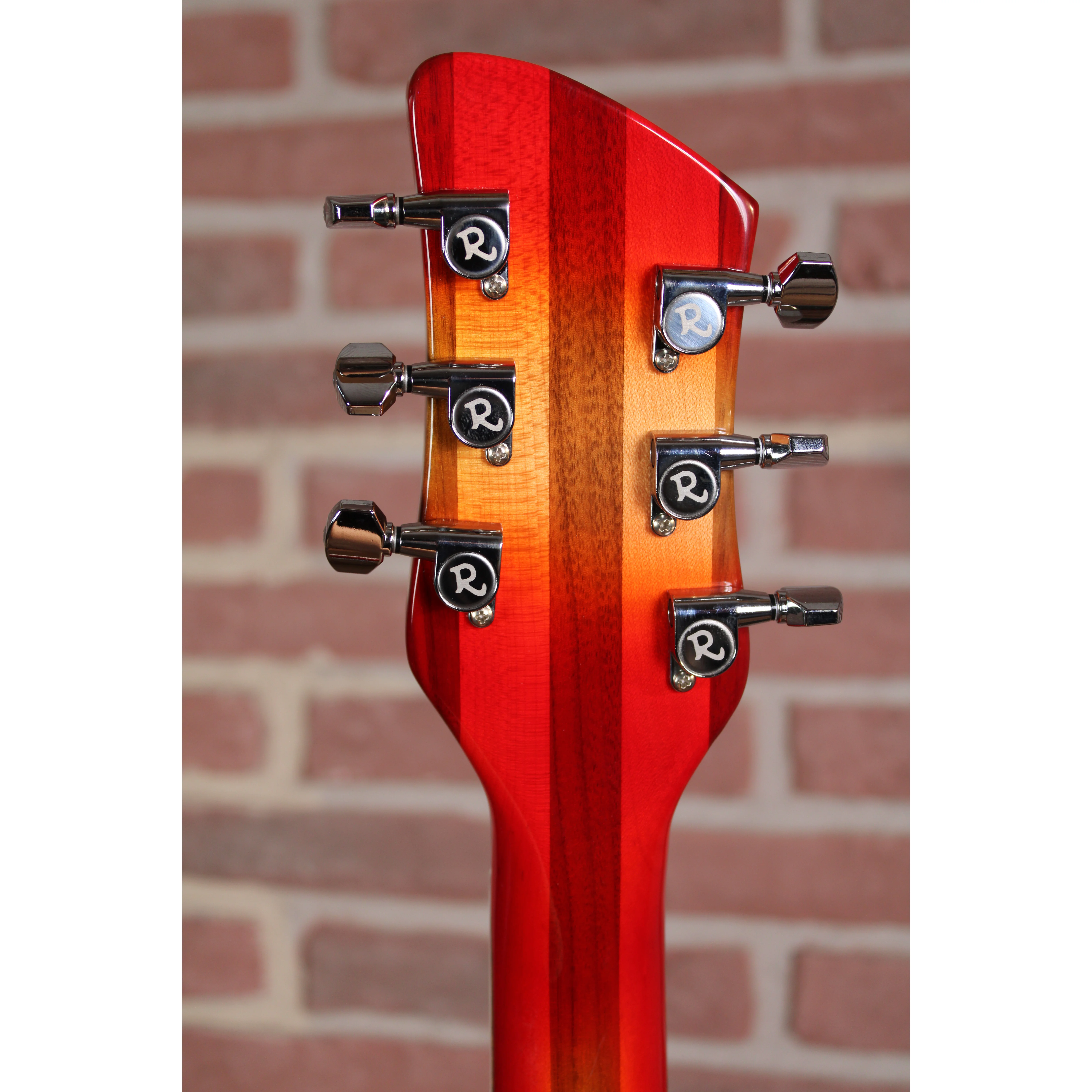 Rickenbacker 360 Fireglo Kopf Rückseite mit Schrauben der Mechaniken