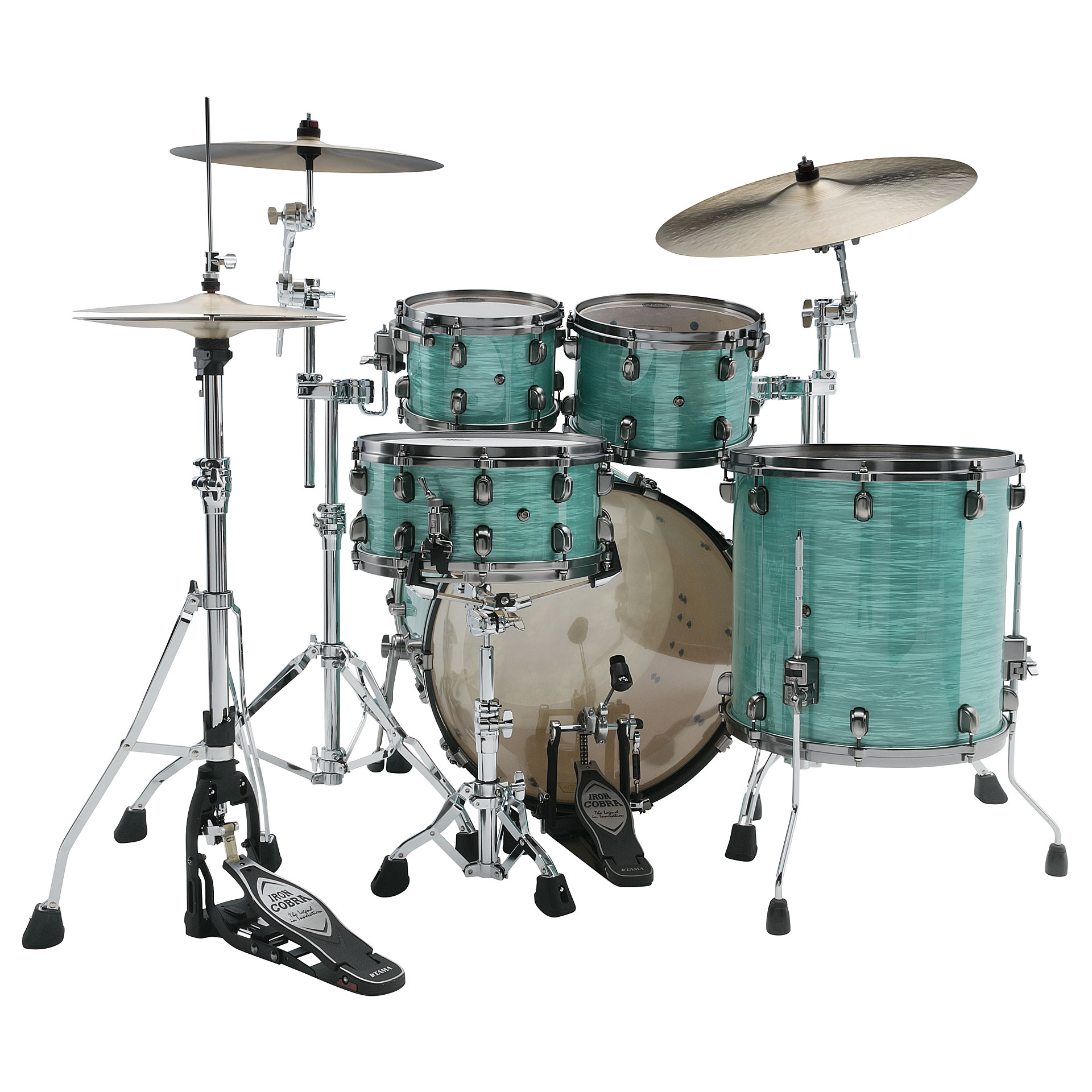 Starclassic Maple Shell Kit 4 teilig - Surf Green Silk/Chrom Hardware