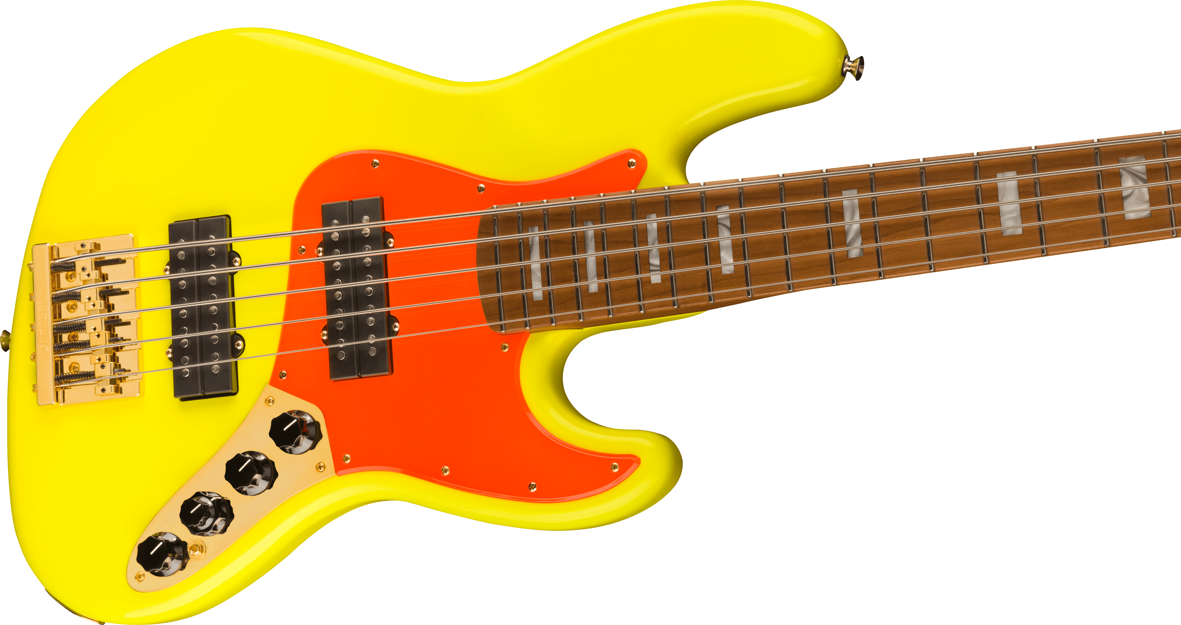 MonoNeon Jazz Bass® V, Maple Fingerboard, Neon Yellow