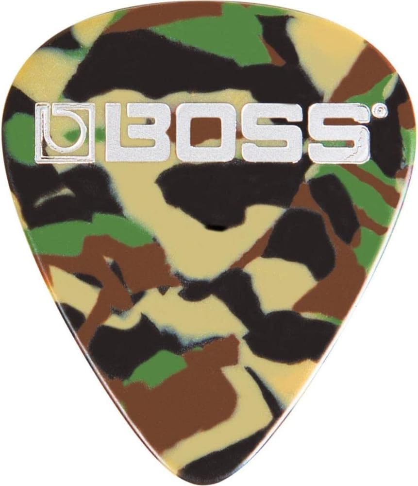 Celluloid Pick, Thin, Camo, 12er Pack Celluloid Pick, Thin, Camo, 12er Pack