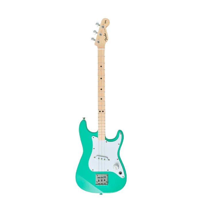 X Fender Stratocaster grün 3-saitige Kindergitarre 