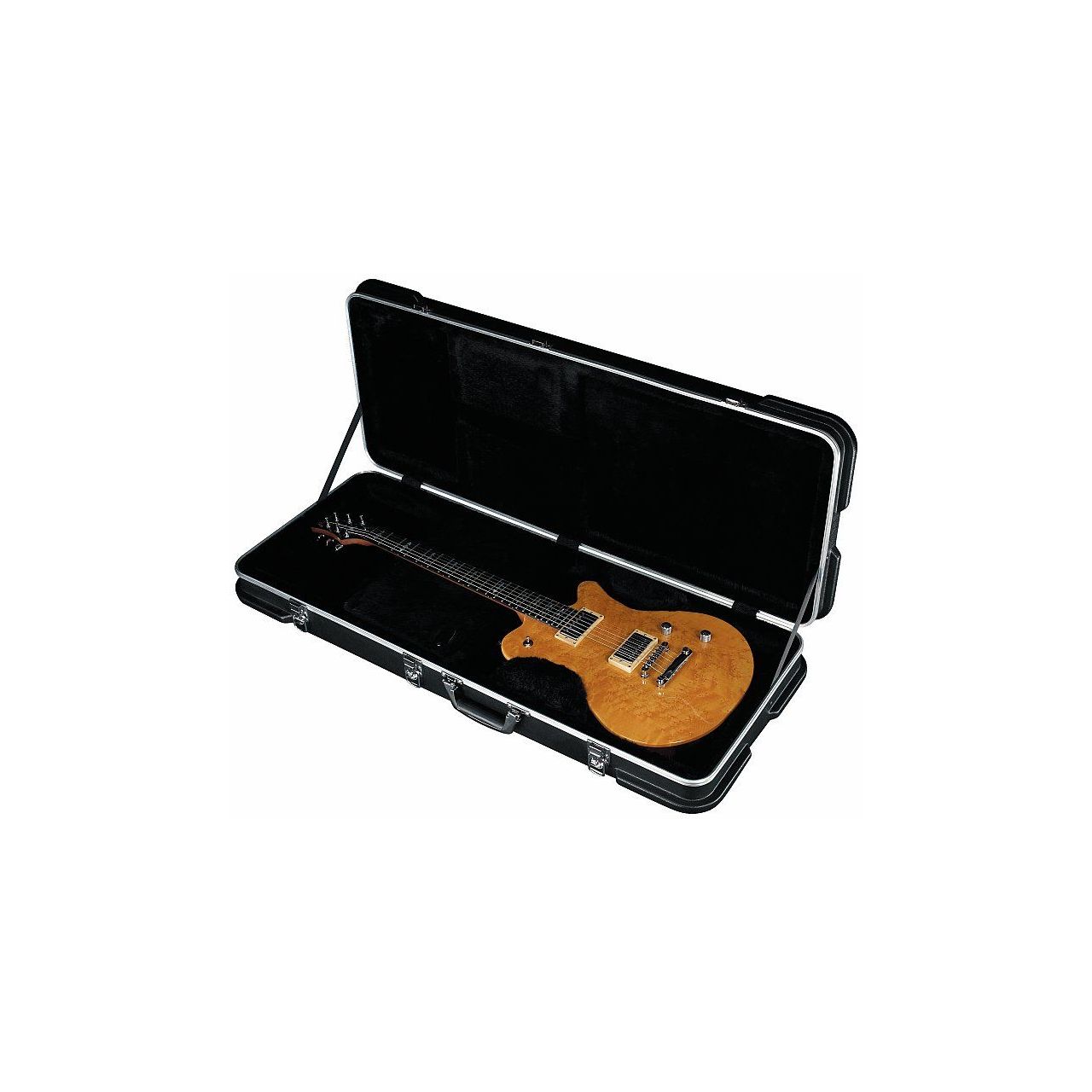 ABS E-Gitarren Koffer – rechteckige Form  Schwarz mit Framus Logo