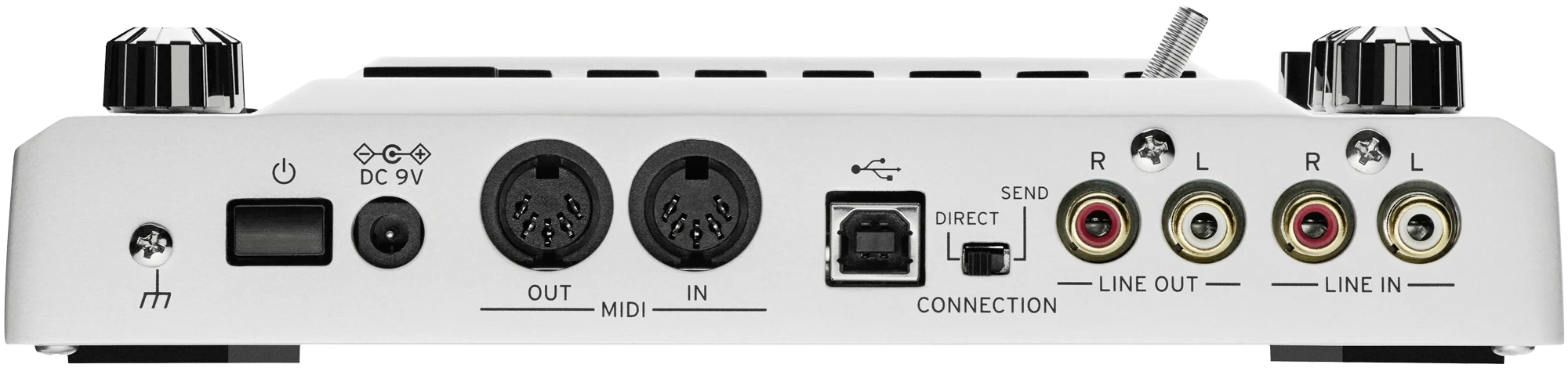 Korg Kaoss Pad V Anschlüsse Rückseite Audio I/O Detail