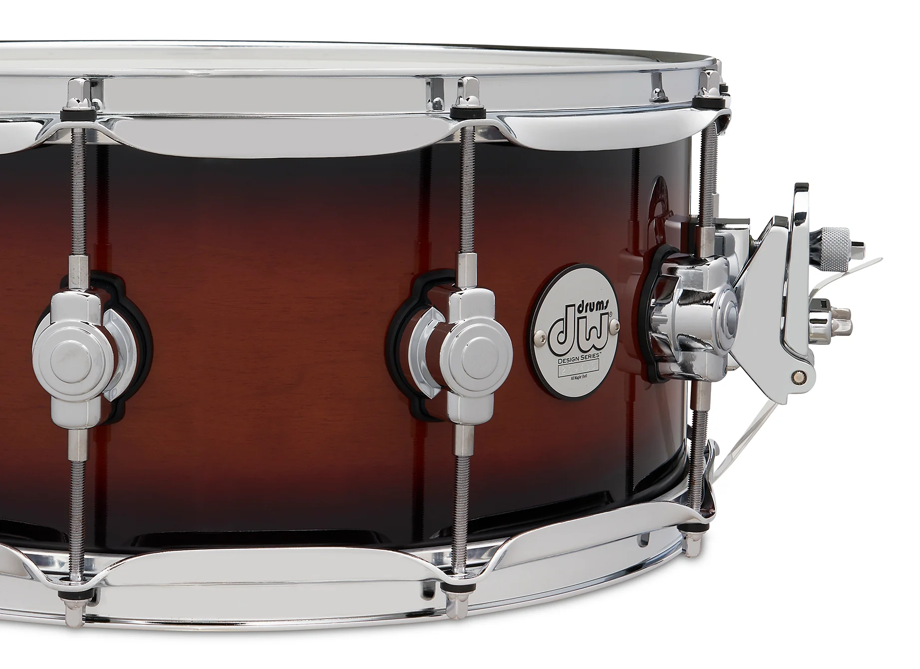 Design 14x6" Maple Snare Drum  Tobacco Burst
