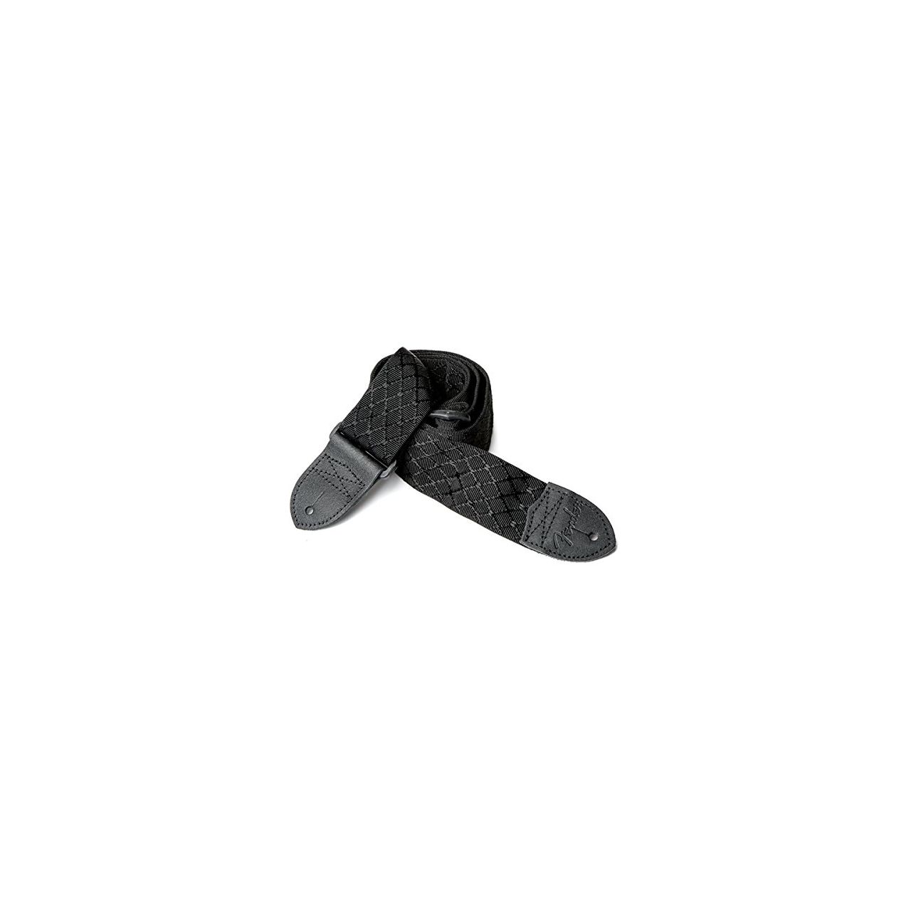 Nylon Jacquard Strap, 2" Black Satin Diamond  - Gitarrengurt