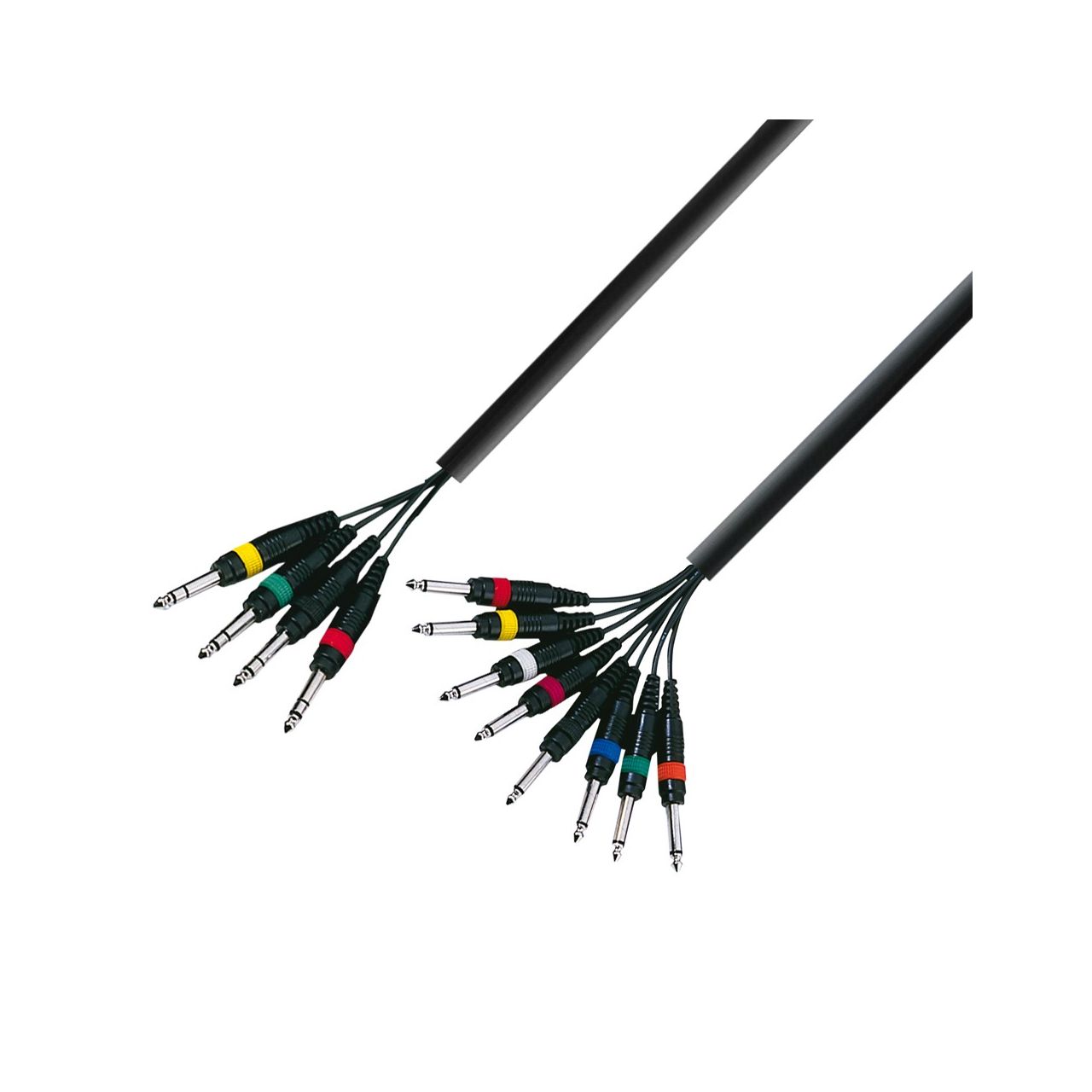 Multicore Kabel 4x6,3mm Klinke stereo auf 8x6,3 mm Klinke mono 3m