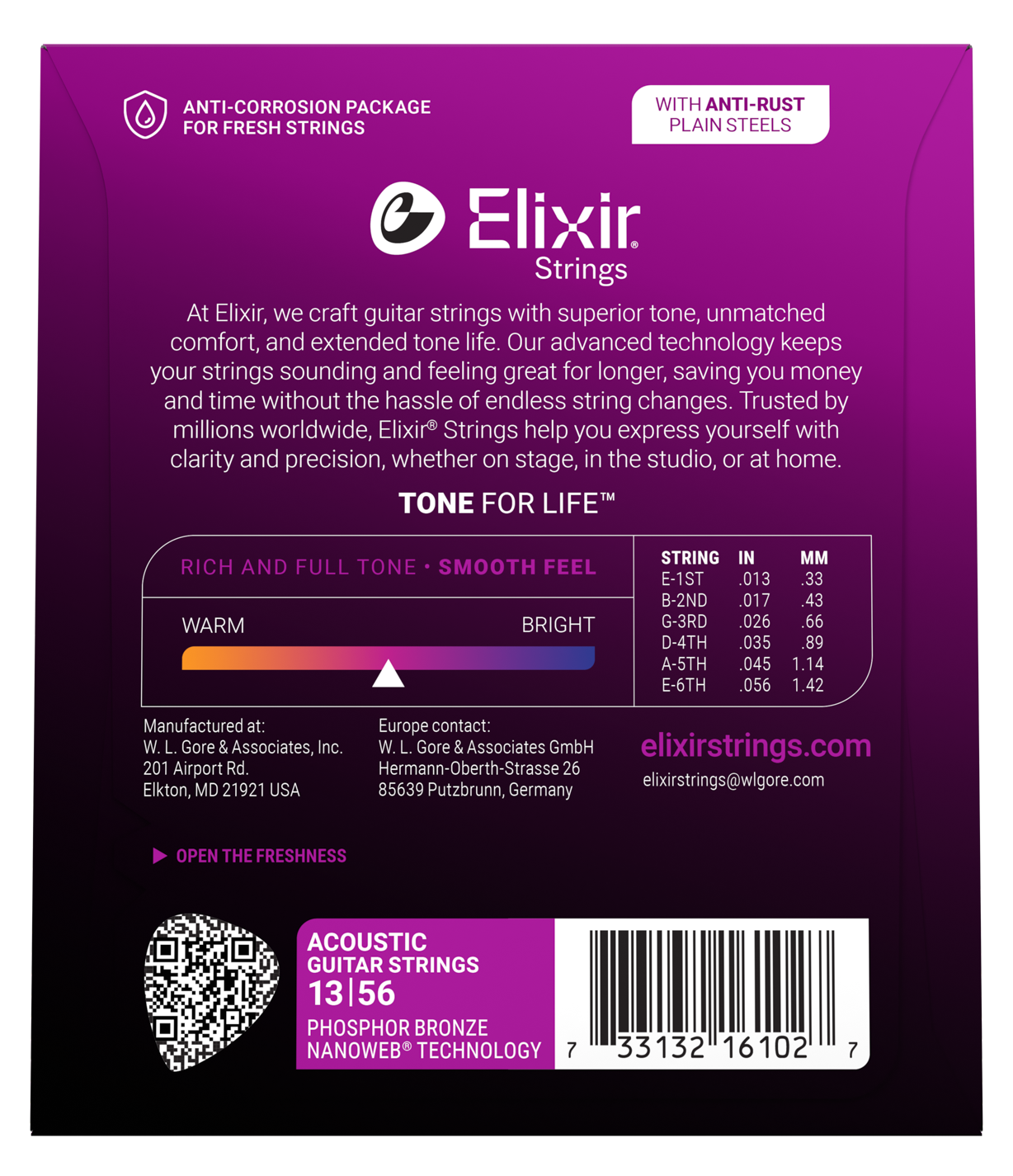 16102 Nanoweb Acoustic Phosphor Bronze 13-56 
