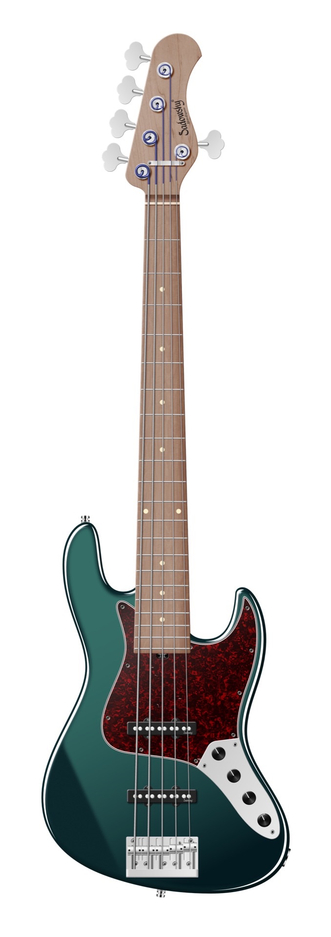 MetroExpress 21-Fret Vintage J/J Bass 5 Sherwood Green Metallic