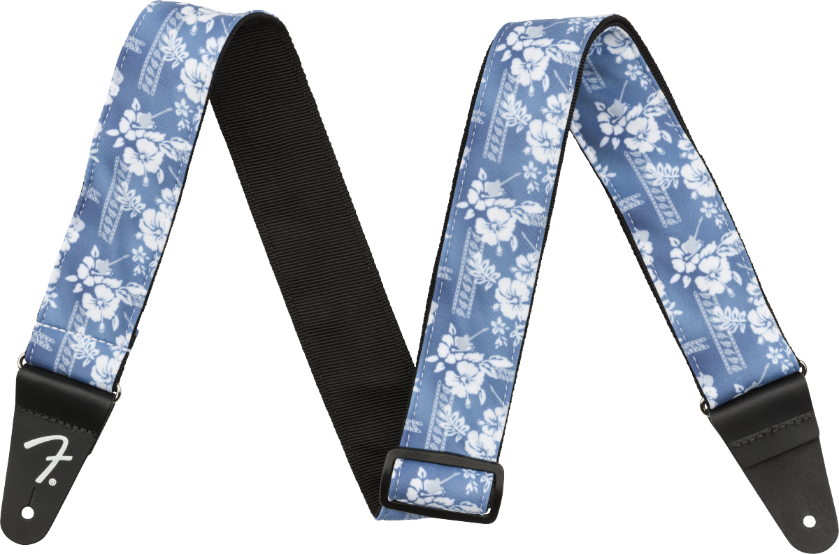 2" Hawaiian Strap, Blue Floral