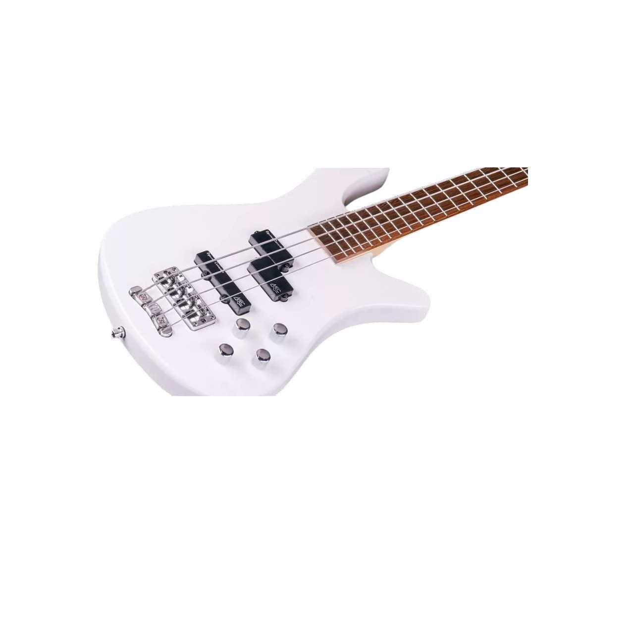 RockBass Streamer LX, 4-String - Solid White High Polish