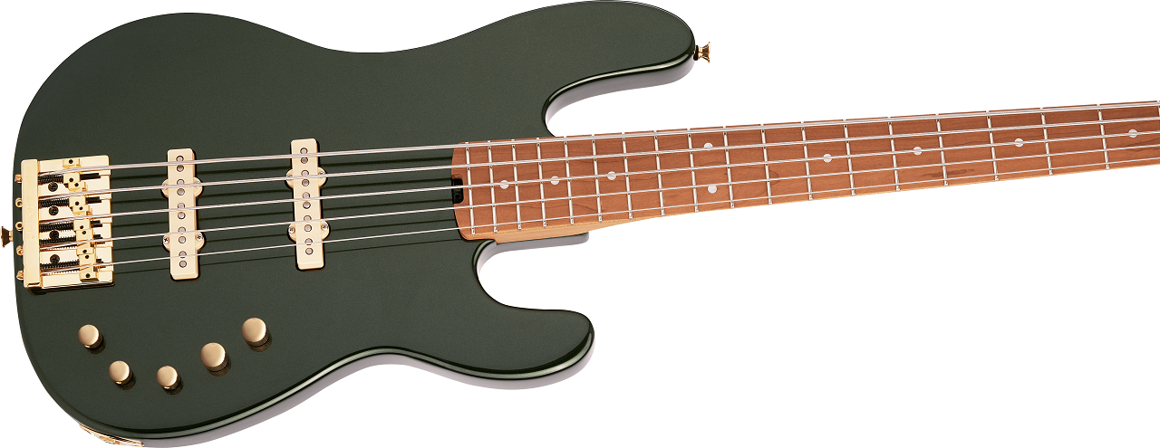 Pro-Mod San Dimas® Bass JJ V, Caramelized Maple Fingerboard, Lambo Green Metallic