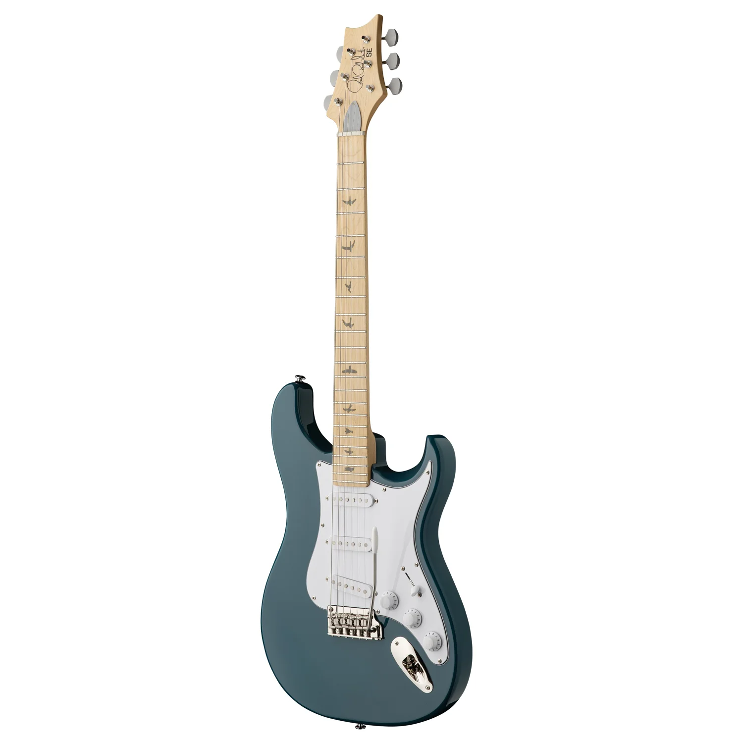 omplettansicht der PRS SE Silver Sky von der Seite