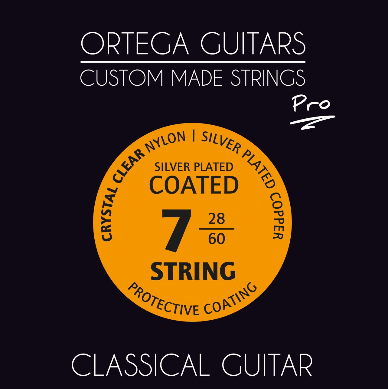 Nylon Guitar Strings - 7string Crystal Nylon Coated .028/.060