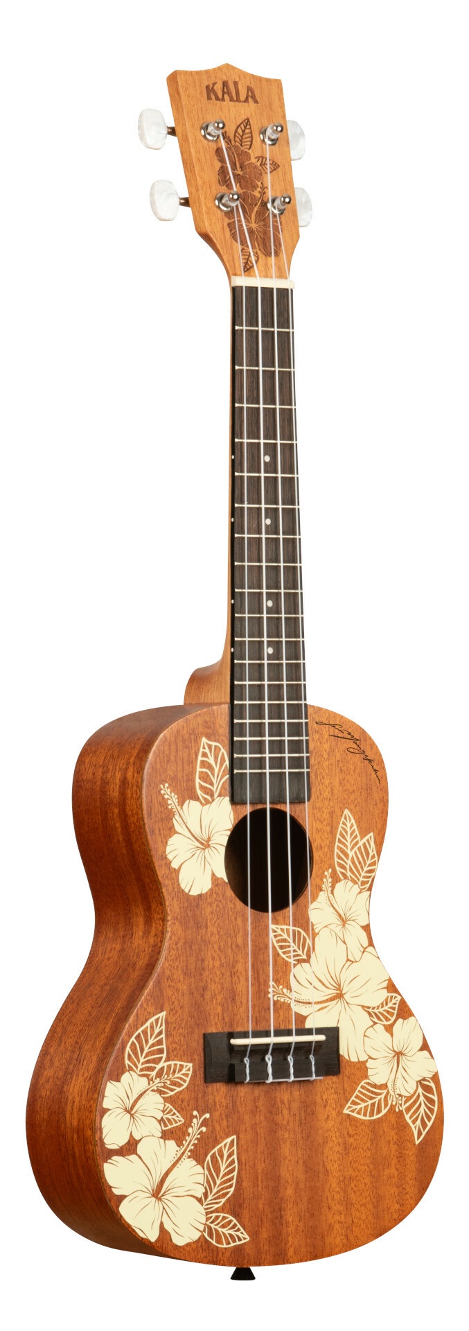 KA-HIBISCUS-C Hibiscus Mahogany Concert Ukulele with Bag