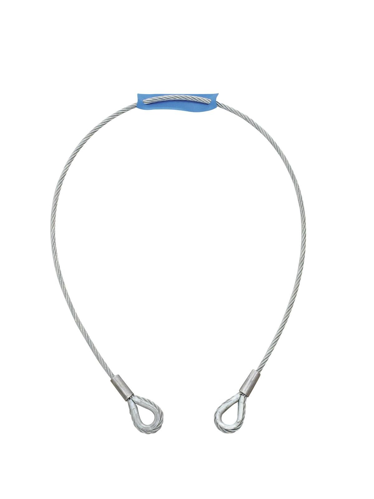 Stahlseil 1000x6mm silber mit Kausche