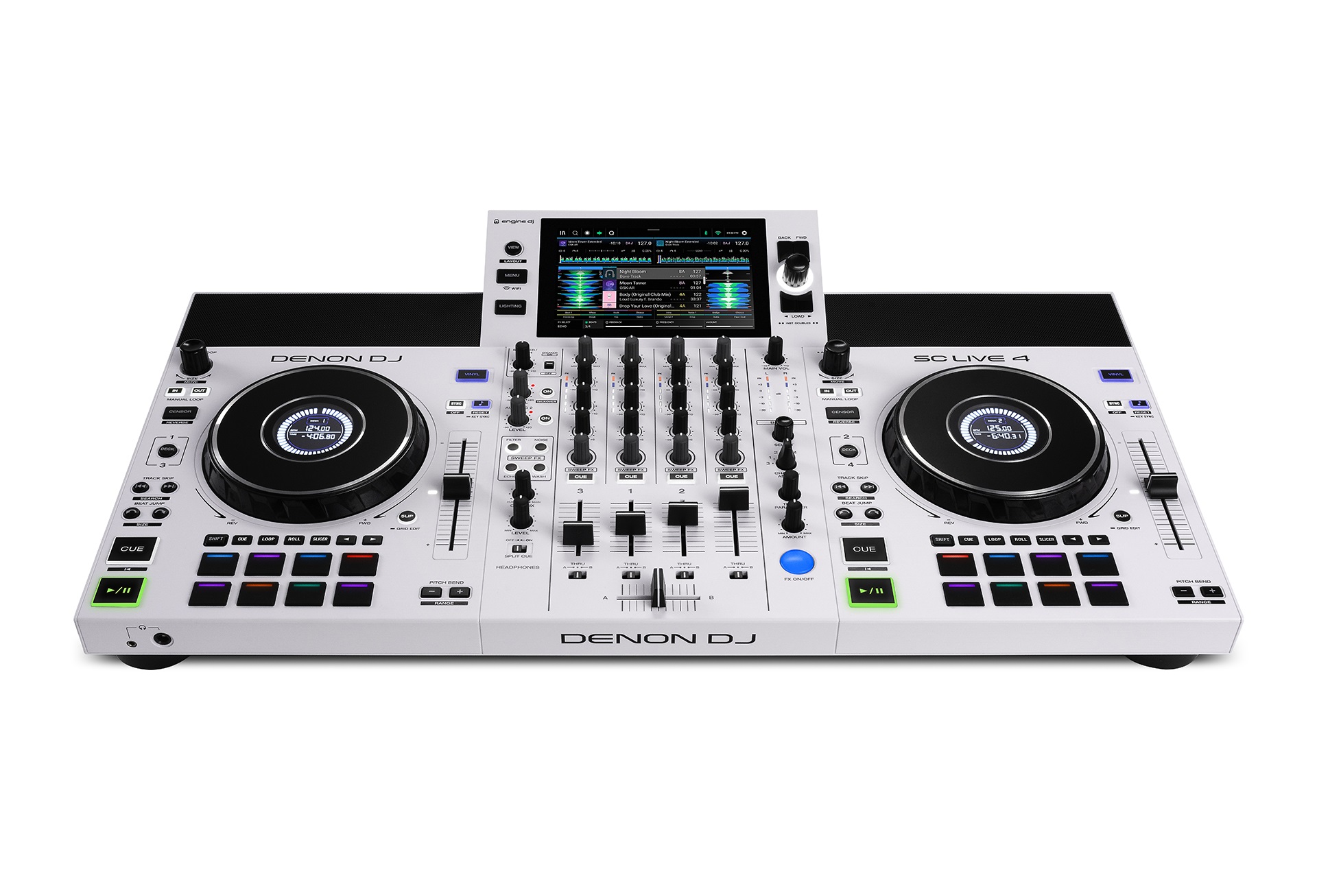 Denon DJ SC LIVE 4 White Gesamtansicht