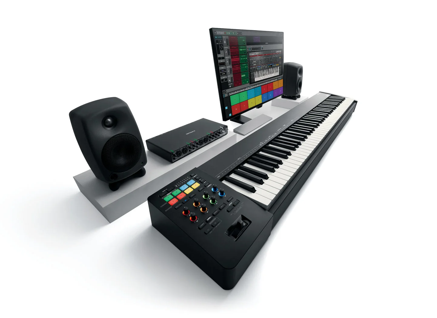 Roland A-88MKII MIDI-Controller im Heimstudio