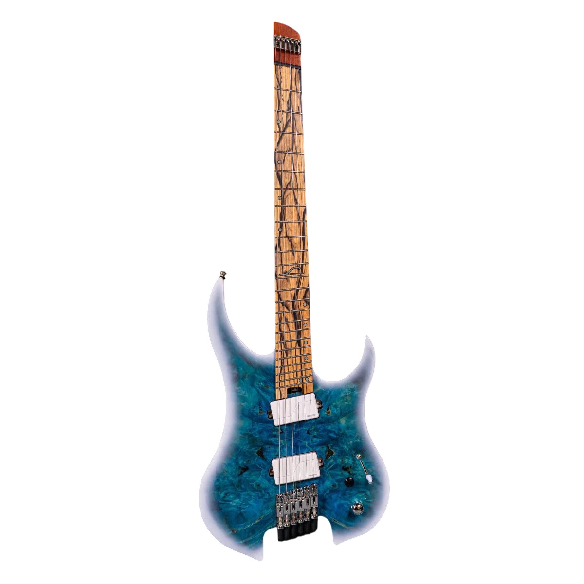 Ghost Overdrive 6-string Multiscale Headless E-Gitarre Arctic Burst