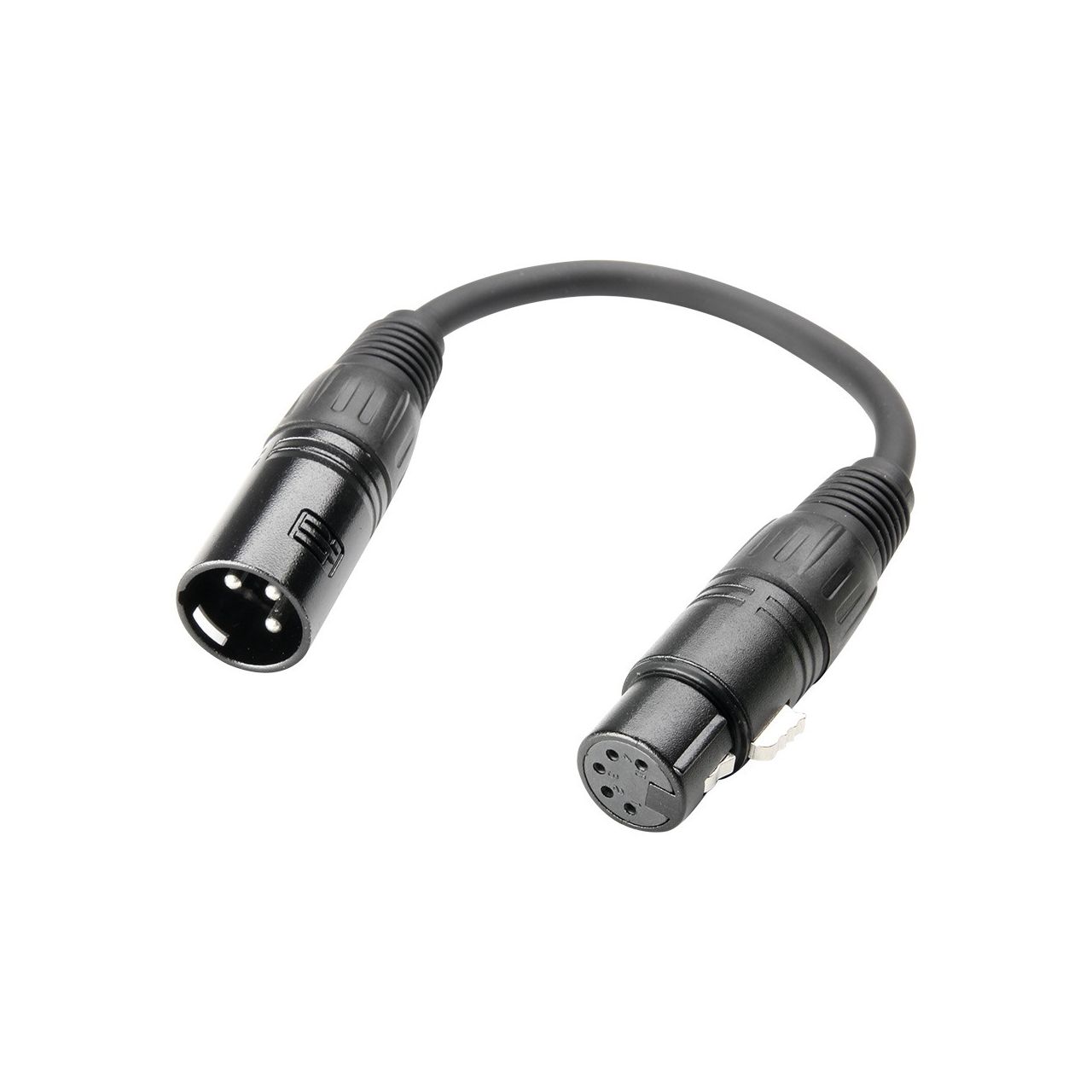 DMX Adapter XLR female 5 Pol auf XLR male 3 Pol 0,2 m