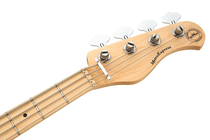 MetroExpress 21-Fret Hybrid P/J Bass, Maple Fingerboard, 4-String - Solid Candy Apple Red Metallic H