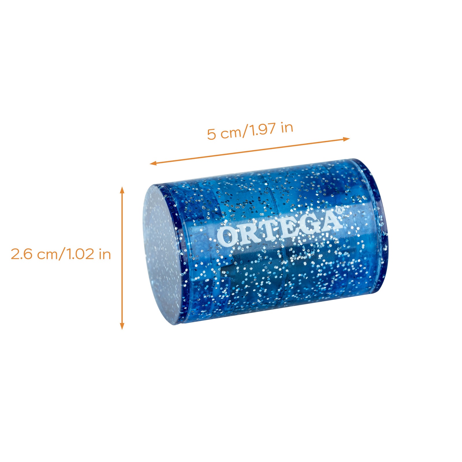 PVC Finger Shaker Blue / Silver Sparkle