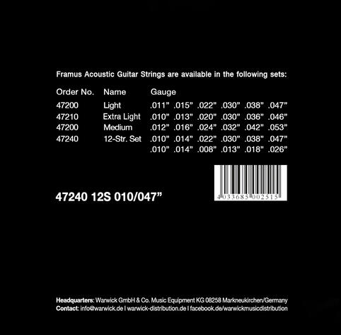 Phosphor Bronze Acoustic Guitar String Set - 12-String 010-047