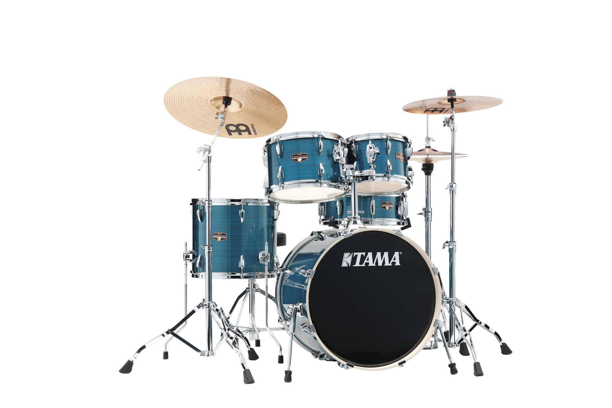 IP50H6W Imperialstar Drum Set 5 teilig - Hairline Blue + Hardware