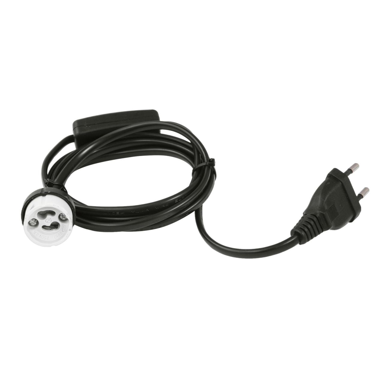 GU-10 Fassung Netzkabel Stecker Schalter