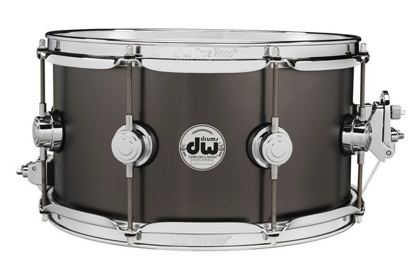 Snaredrum Satin Black over Brass - 13"x07"