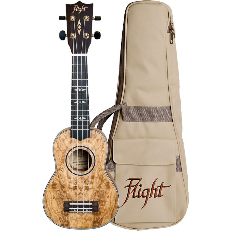 DUS410 QA Quilted Ash Soprano Ukulele