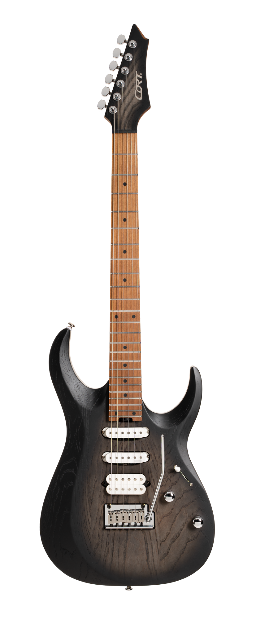 X-700 Triality E-Gitarre Open Pore Black Burst