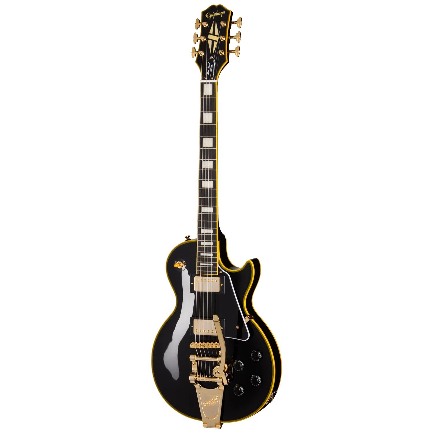 Epiphone Joe Bonamassa ’59 Les Paul Custom Antique Ebony Vorderansicht – Signature Black Beauty