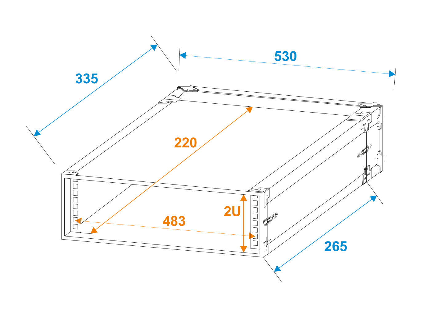 Rack PRO 2HE 25cm