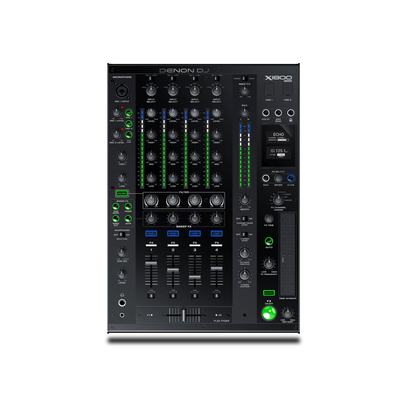 X1800 Prime - Professioneller 4-Kanal DJ Club Mixer