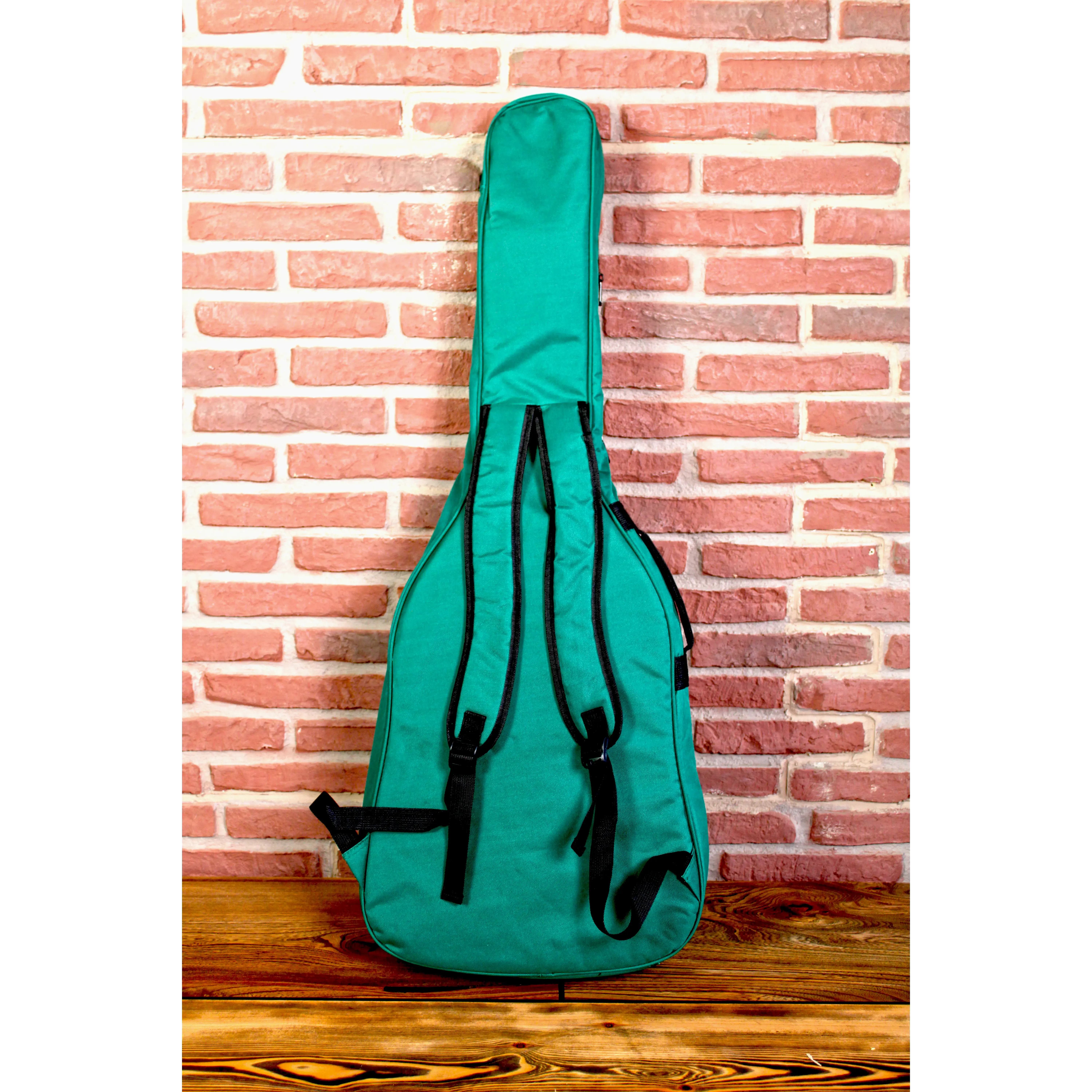 Gigbag Konzertgitarre 4/4 Grün Hinteransicht