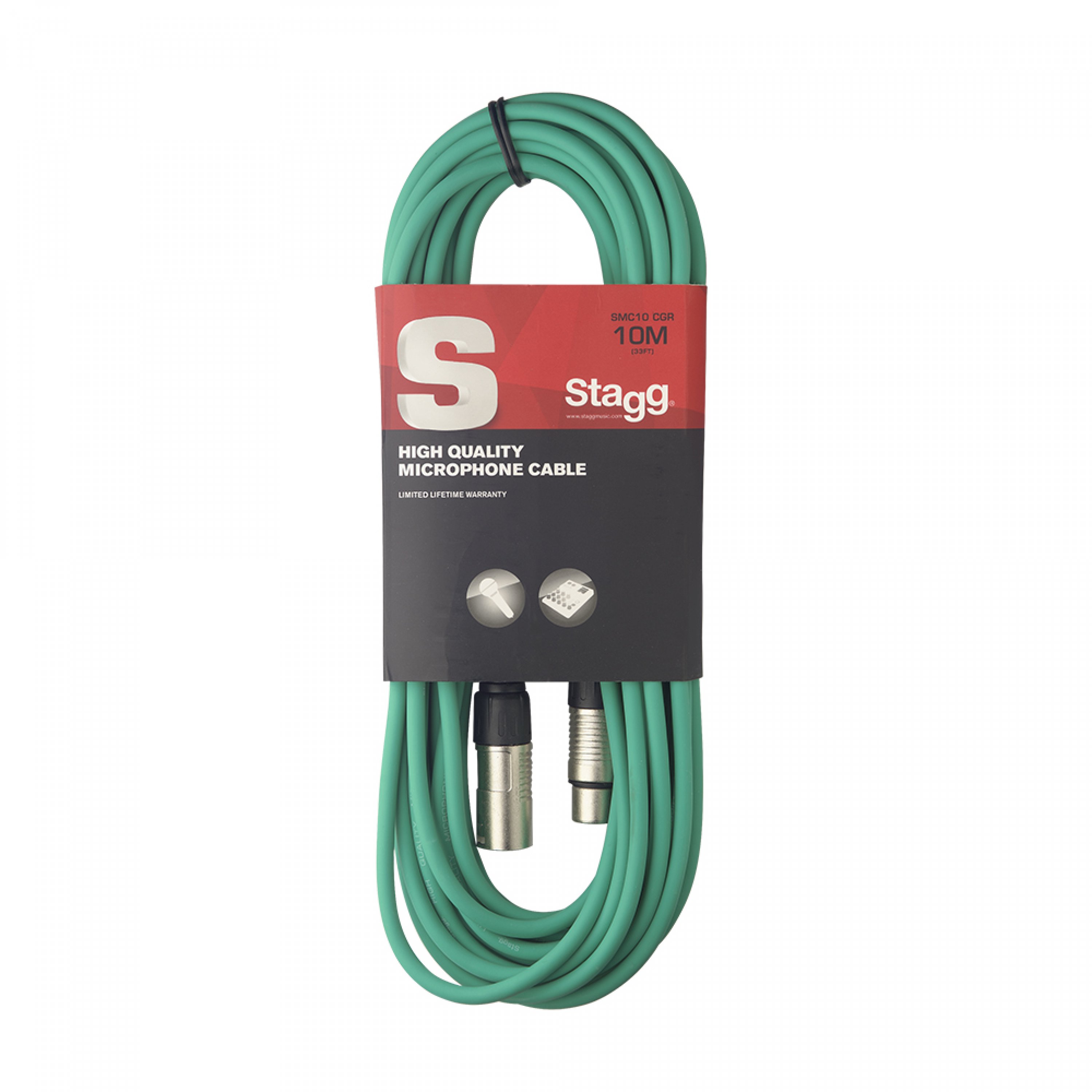 SMC10 CGR Mikrofonkabel, XLR/XLR (m/f), 10 m, grün