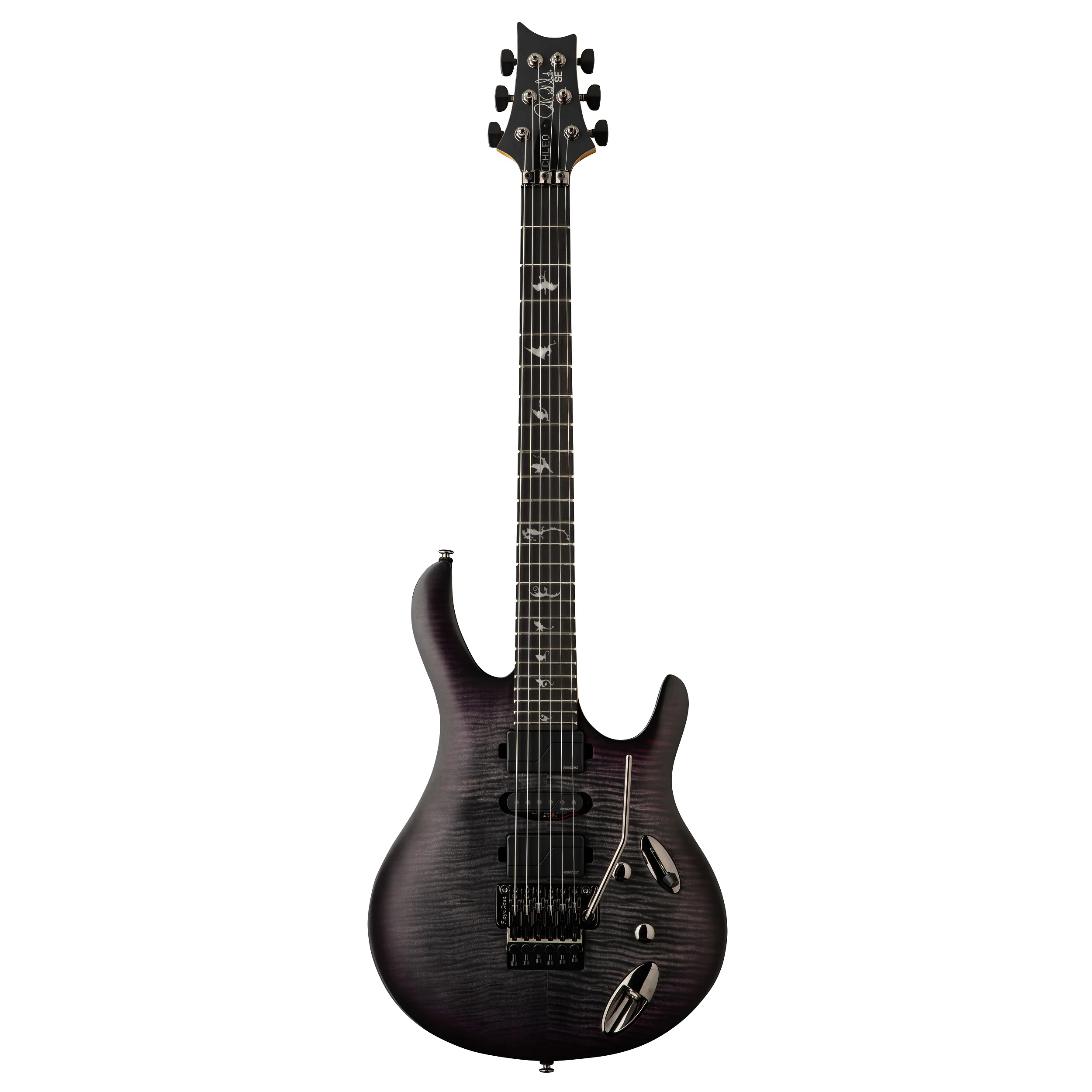 PRS SE Chleo Herman Li Signature Charcoal Purple Burst Vorderansicht