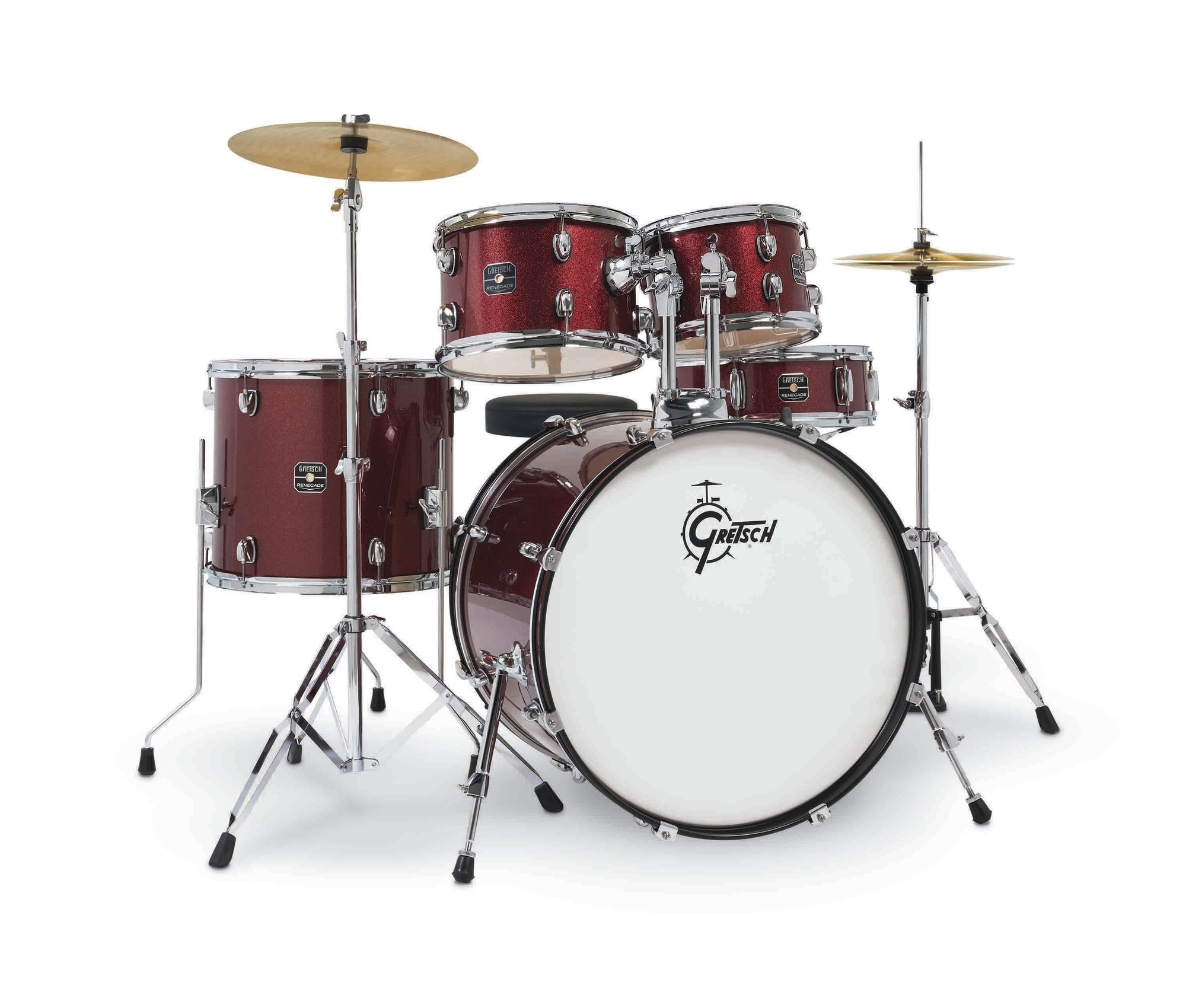 Renegade  Drumset in Ruby Sparkle