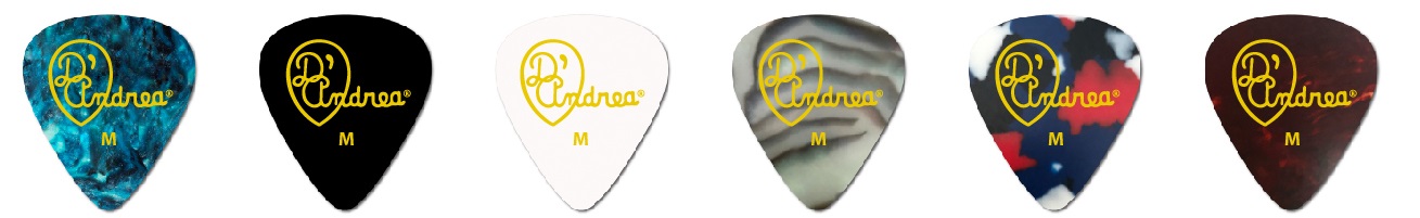 Classic Celluloid Picks - 351 Shape (TNVCM), 12 pcs Assorted Pick Tin, 0.71 mm