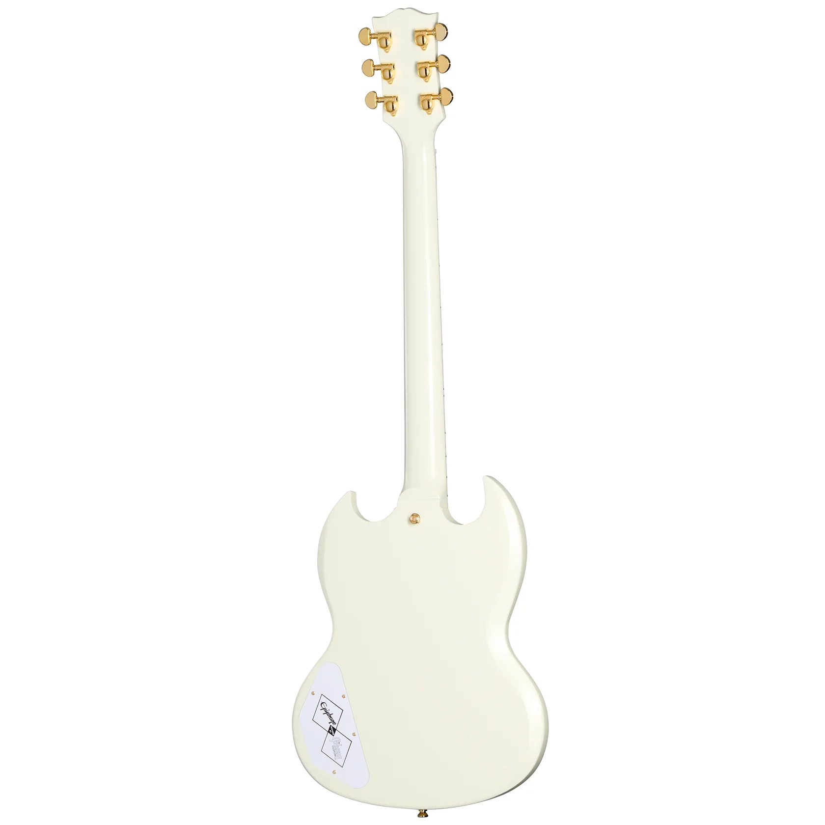 Epiphone 1963 Les Paul SG Custom Maestro Vibrola White Hinteransicht
