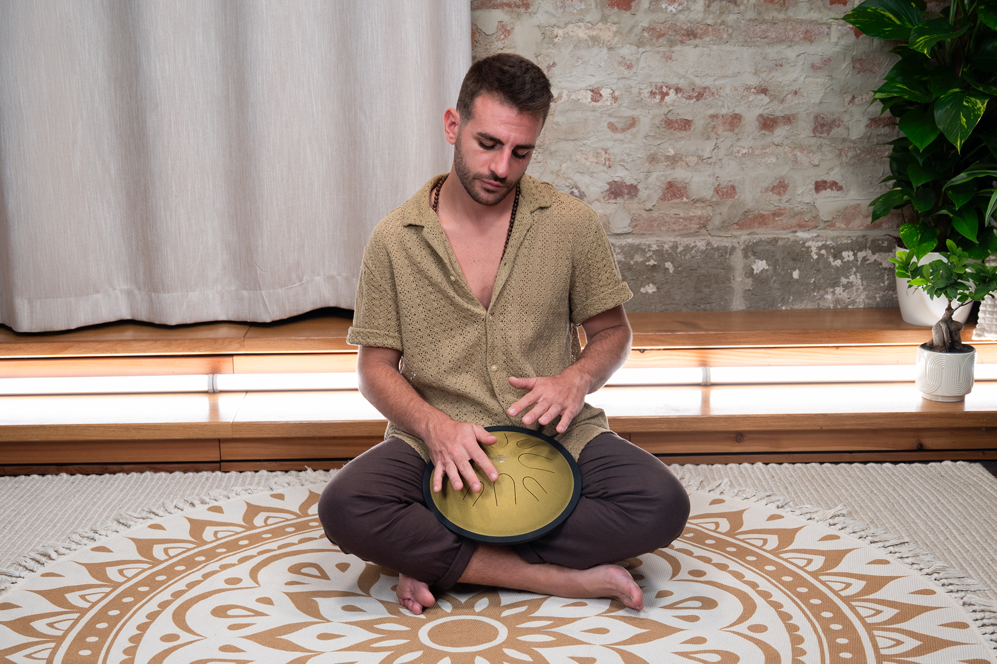 Compact Steel Tongue Drum 10" D Moll Gold - CSTD3G