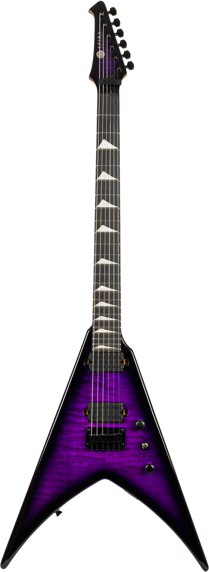 1036805 Spira V-500 E-Gitarre – Flying V-Design in Transparent Purple