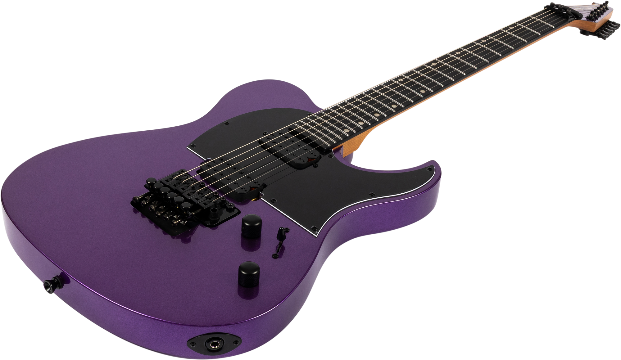 Griffbrett der Spira T-420 PP mit 24 Jumbo-Bünden und Ebony-Tech-Oberfläche