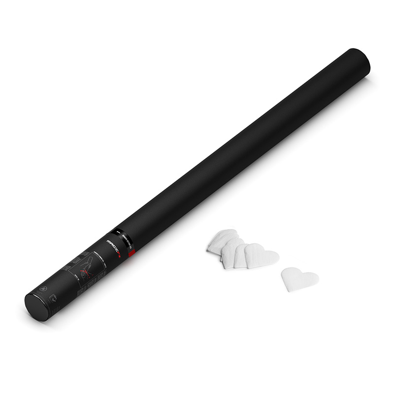 Handheld Cannon PRO Confetti White Hearts 80cm