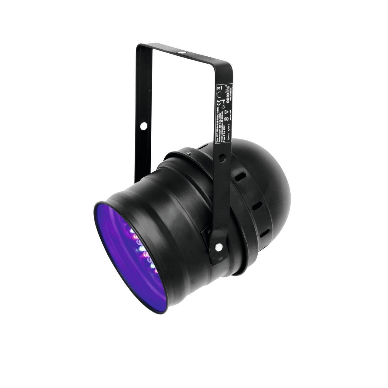 LED PAR-64 RGB 10mm Short schwarz - Profi-Spot in LED-RGB-DMX-Ausführung