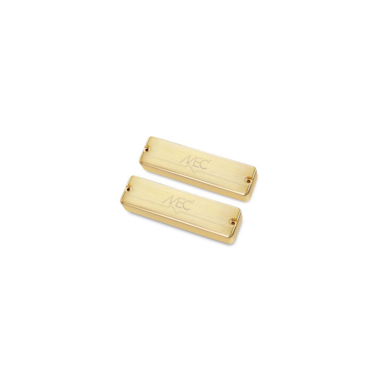 Passive Soapbar Humbucker Bass Pickup Set, Metal Cover, 6-String - Brushed Gold 