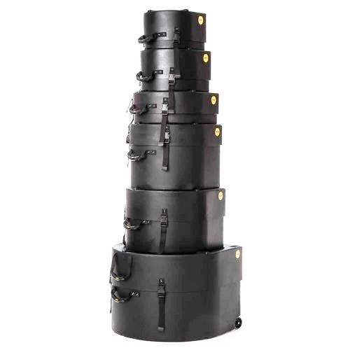 HROCKFUS-6 Drum Case Set 6 teilig schwarz