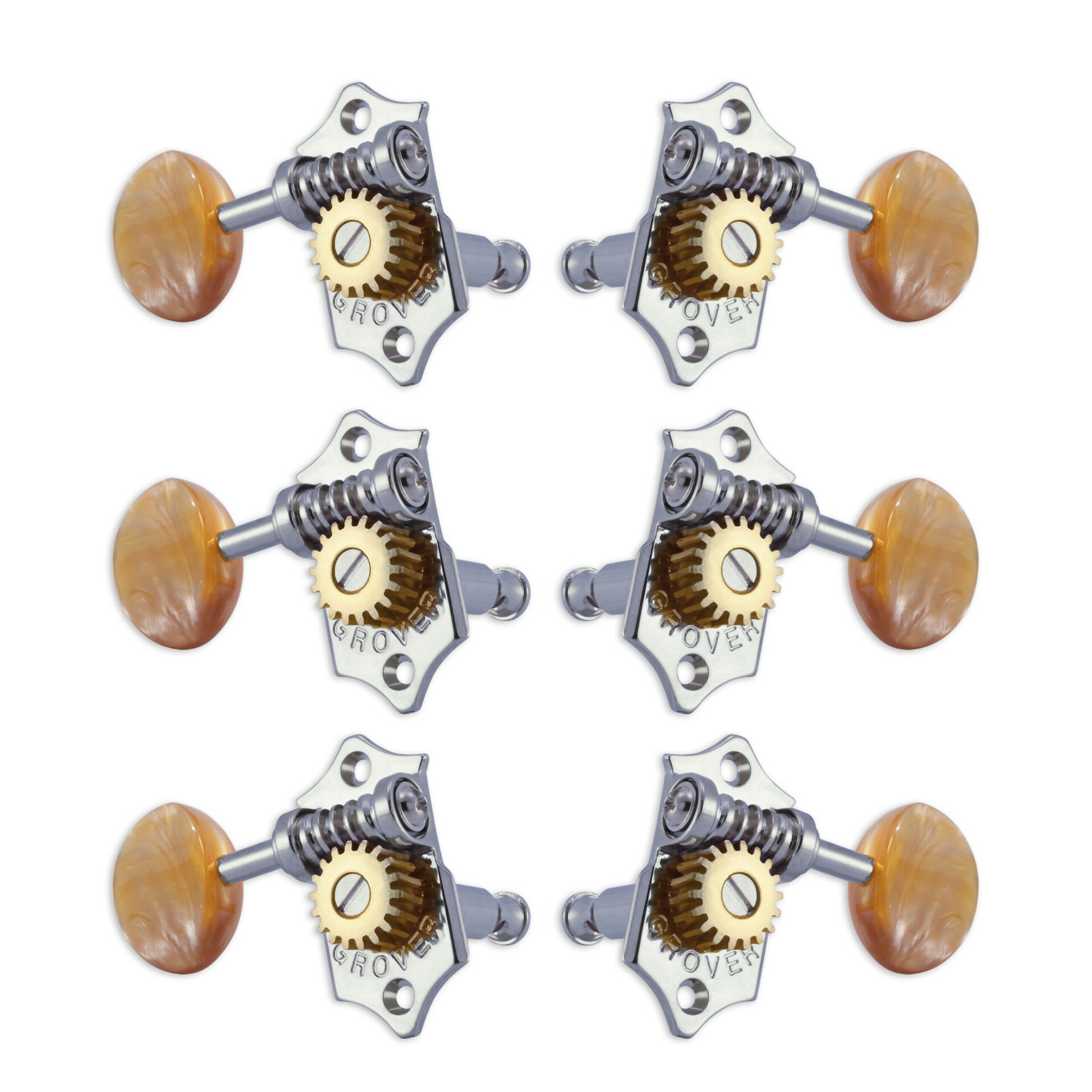 V97-18CAA Original Sta-Tite Machine Head 3 + 3 - Chrome 