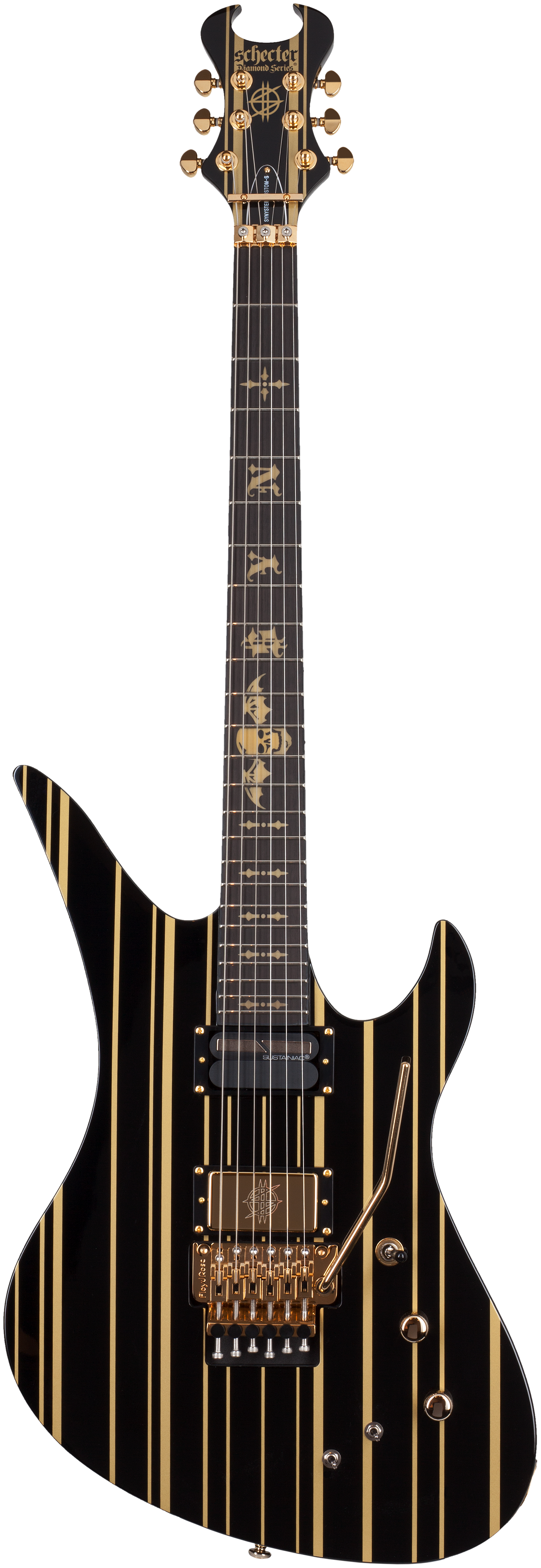 Synyster Gates Custom S Black/Gold Stripes